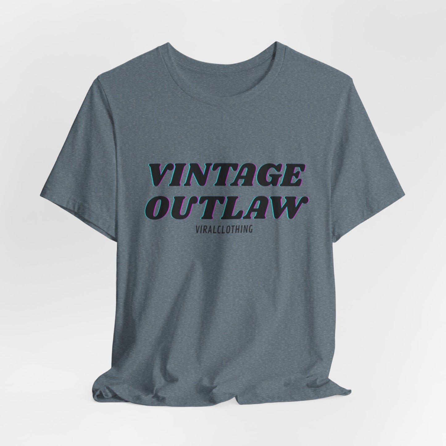 Tshirt with Vintage Print Shirt Print Outlaw Unisex Jersey Tee - Retro Graphic Essential for Casual Style