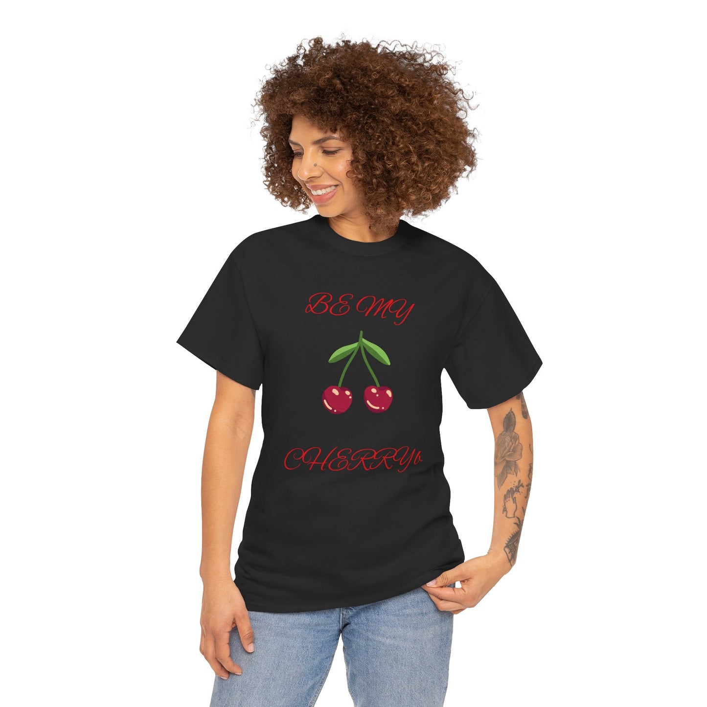 Cute Cherry Graphic Unisex Heavy Cotton Tee